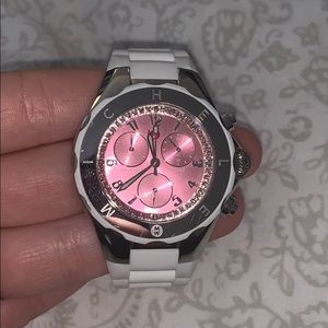 Michele Tahitian Jelly Bean white silicone watch